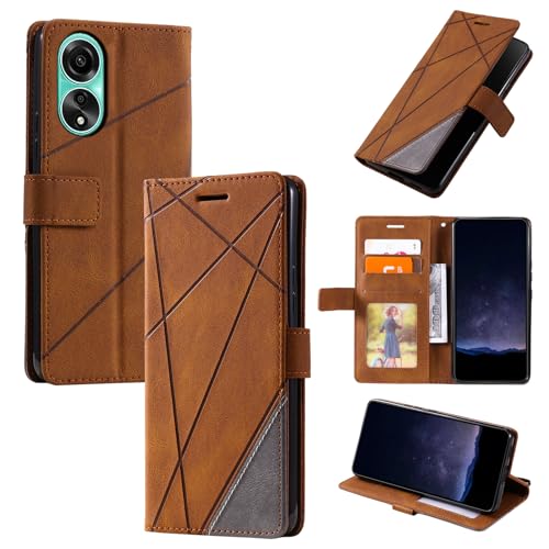 Housse Honor 90 et Honor X7b CLK-LX1 étui portefeuille rabat cuir marron