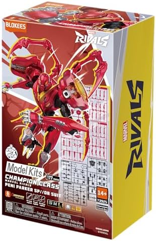 BLOKEES - Champion Series - Marvel Rivals - Peni Parker SP//dr Suit Model Kit with Light - 177 Pieces - 77 Points of Articulation - Assembly Required - Age 14+ - 1
