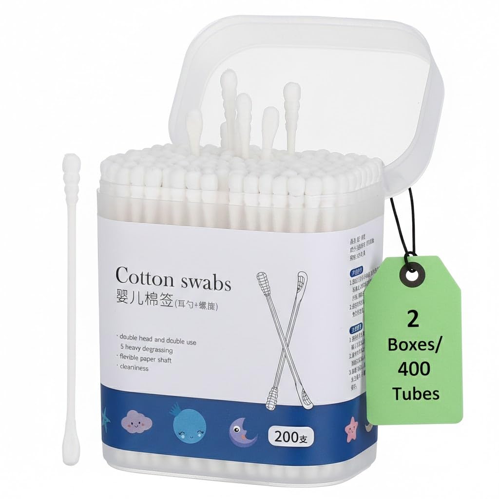 Kisangel Baby Cotton Swabs - Eco-Friendly Ear & Nose Cleaner