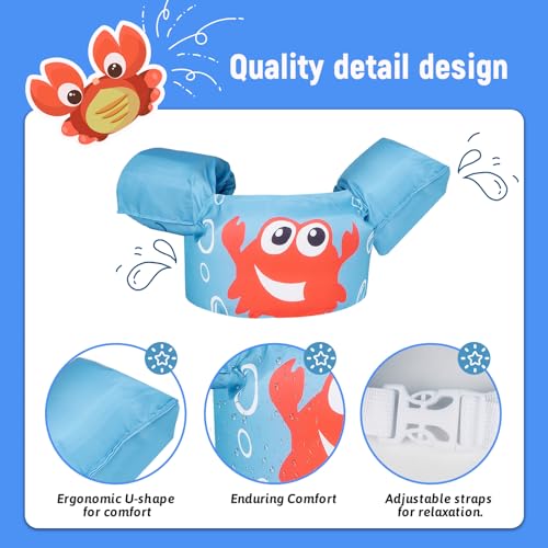 TYUTOSEG Colete de natação para crianças – Boias infantis ajustáveis com alças de ombro para criança