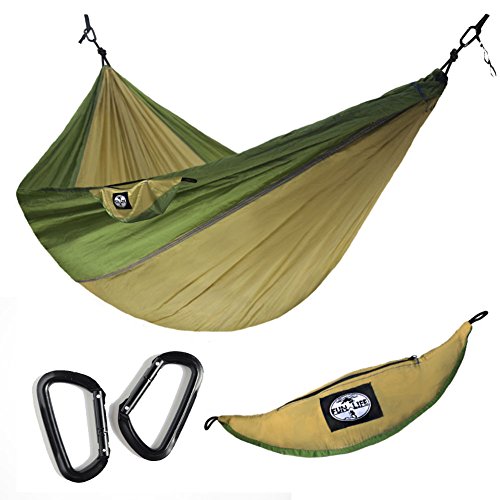 CozyMe Quick Set Up Lightweight Portable Camping Parachute Hammock Double Adult Fitting
