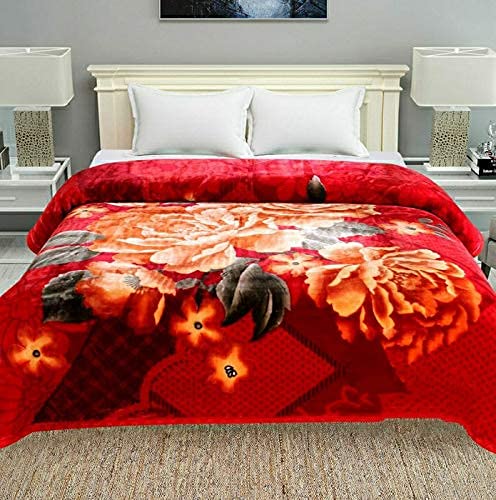 Bezzilish Home Silk Touch Super Soft Luxury Double Bed Double Ply Mink Blanket for Heavy Winters (King Size, Pack of 1),