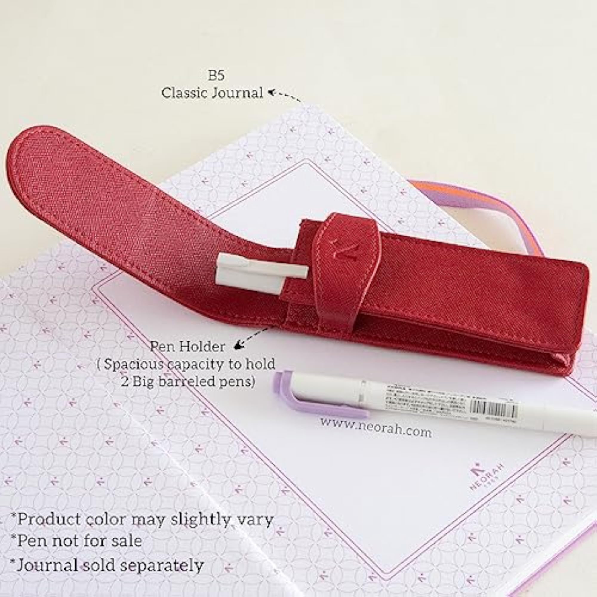 Faux Leather Handcrafted Double Pen Pouch, Portable Case