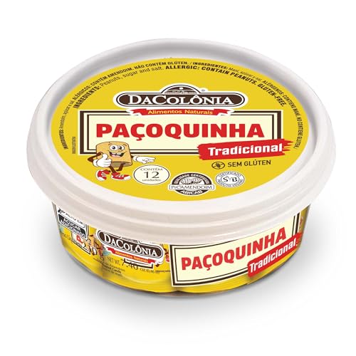 Feiner Erdnuss-Riegel, Plastikdose 210g - Paçoca Rolha Tradicional DACOLONIA 210g