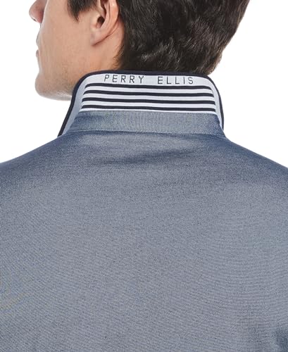 Camiseta Polo para Hombre Perry Ellis Icon con Tela Sólida, Transpirable y Absorbente de Humedad (Talla Small) miniatura 3