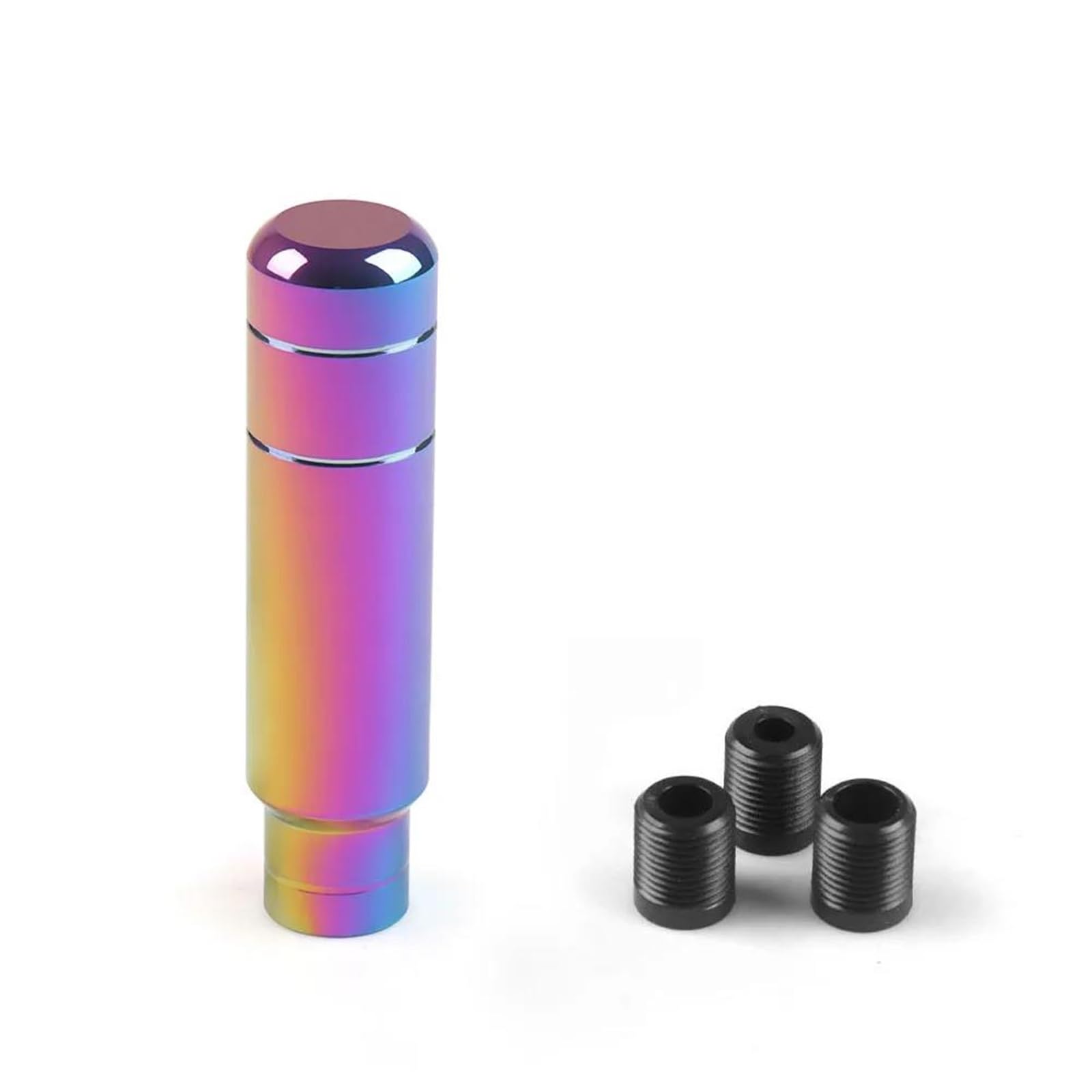 FSOZDBBPL Automotive Parts 90MM/130MM/180MM Universal Gear Shift Knob Manual Transmission Aluminum Shifter Lever Knob(130mm Neo Chrome)