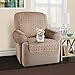 Innovative Textile Solutions, Microfiber Furniture Protector Recliner Wing Chair, Perfect Chair Protection, Comfortable Easy Stretch Fabric, Protect Against Spills and Stains (Natural)