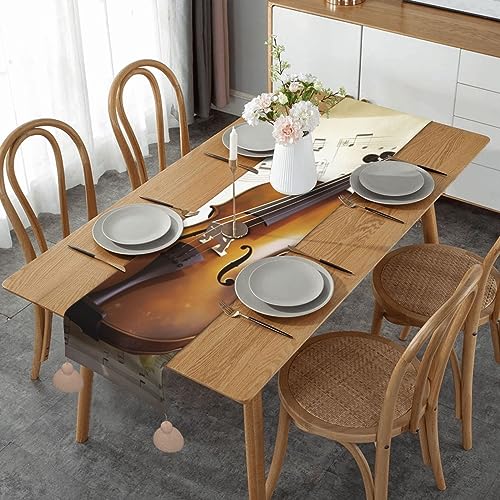 Chemin de table avec glands pour rehausser une commode ou table terne - 2