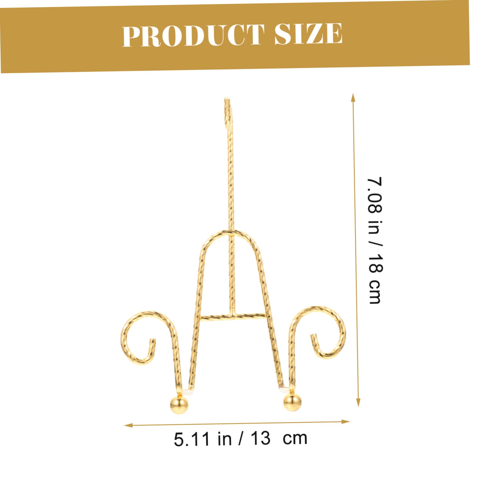 IWOWHERO 2Pcs Metal Plate Display Rack Elegant Cup Stand for Decorative Plates Dishes Picture Frames Sturdy Holder for Desktop Organization for Home Office