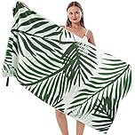 UMIPUBO Beach Towel Microfibre Towel Extra Large Lightweight Beach Towel for Travel, Swimming, Camping, Holiday Quick Dry Sand Free Super Absorbent Oversized Towels (180x80cm) (Leaves, One Size)