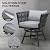 Grand patio 7-Piece Outdoor Dining Set for 6, Patio Dining Furniture Set for 6 Swivel Rope Wicker Chairs & 1 Extendable Rectangular Dining Table, Dark Grey