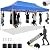 HOTEEL 10x20 Heavy Duty Pop Up Canopy Tent Outdoor Canopy Tent for Parties, Commercial Instant Waterproof Canopy Wedding Event Tent with Roller Bag, UV 50+Portable Shelter, Thick Hexagonal Legs, Blue