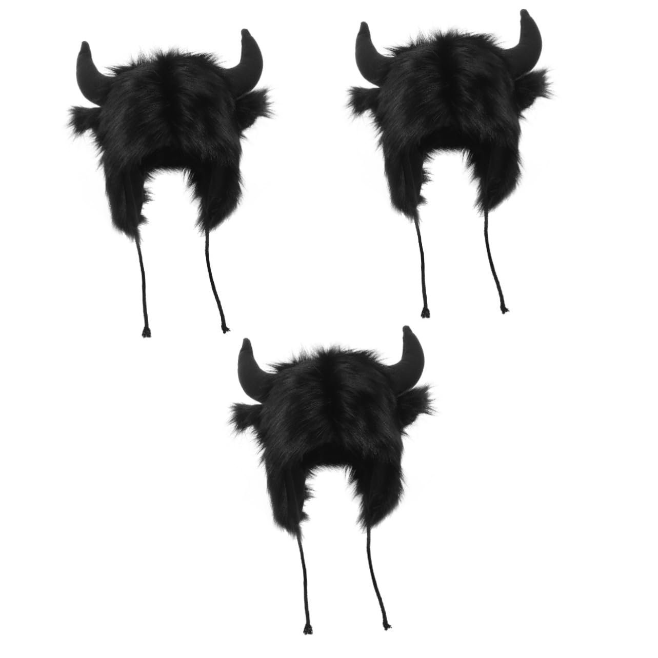 FOMIYES Tapa Del Oído De Bocina Fiesta Diadema Con Orejas De Animales Sombreros De Halloween Sombrero De Dibujos Animados Sombrero De Animales Disfraz Negro Poliéster