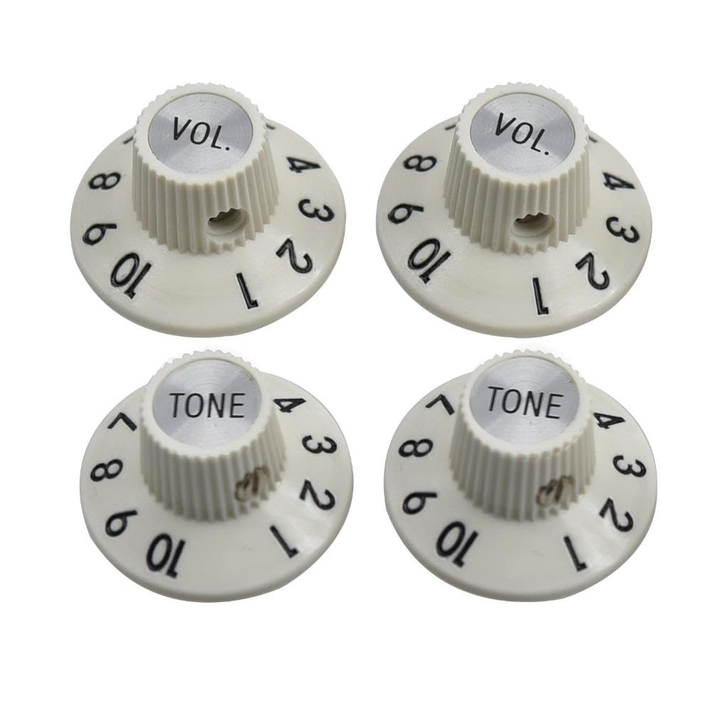 Boutons de chapeau de sorcière KAISH pour guitare et basse 72 Telecaster Custom - Lot de 4