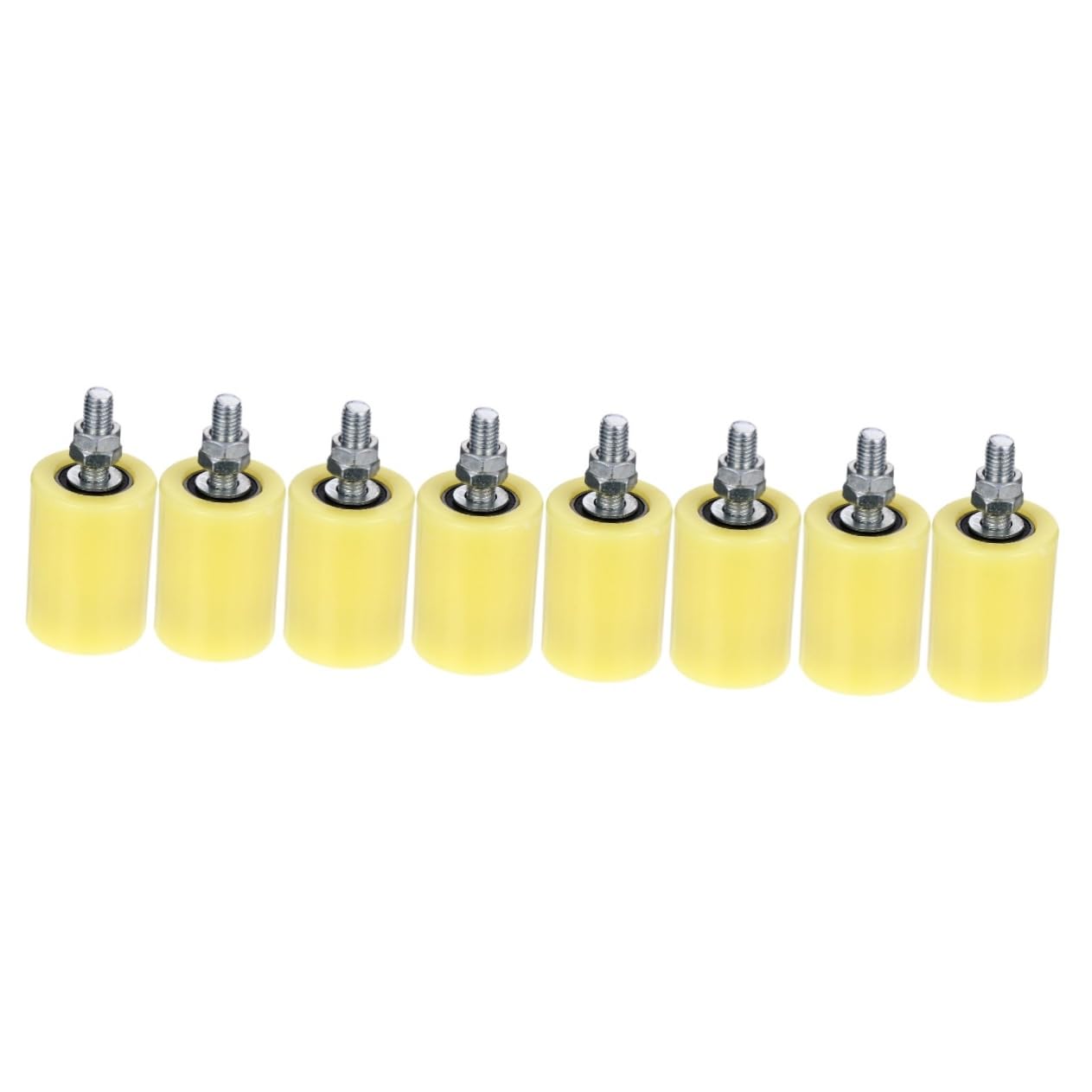 Uonlytech 4 Set Puleggia Della Ruota Della Porta Cancello Bullone Regolabile Verricello Pulegge Custine Rulli Di Guida Per Cancelli Scorrevoli Serrature Rotolando Yellow Nylon 2 Pezzi * 4