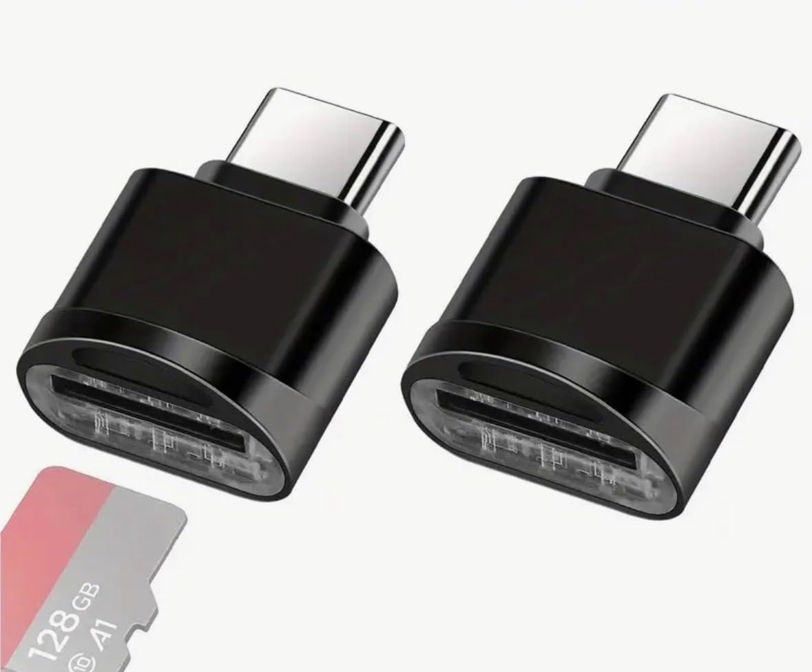 USB-C to TF Card Adapter, Type-C Memory Card Reader, Expansion Storage for Smartphones and Tablets, Black,