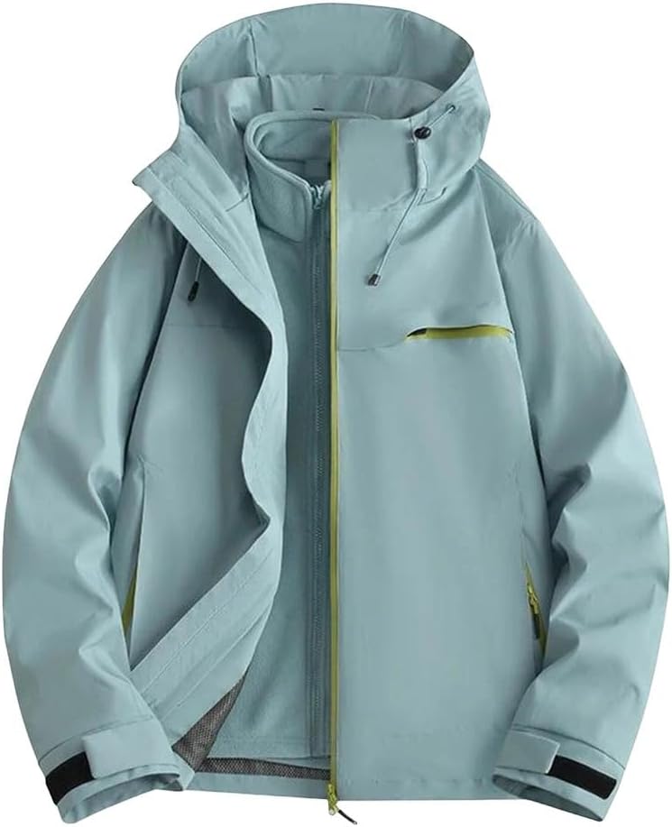 Women's 3-in-1 Two Piece Waterproof Windproof Hiking Suit For Outdoor Trekking And Camping Adventures