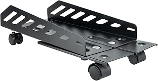 TOOQ UMCS0024-B - Bodenstativ mit Rollen für CPU, Metall, Schwarz