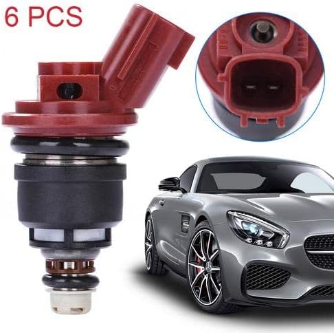 6pcs Engine Fuel Injectors Kits Compatible with NISSAN 300ZX JECS 3.0L INFINITI Vehicles, Fit for Set of 6 Fuel Injector with Nozzle Replace OE 16600-10Y00, 1660096E01, 1660053J00