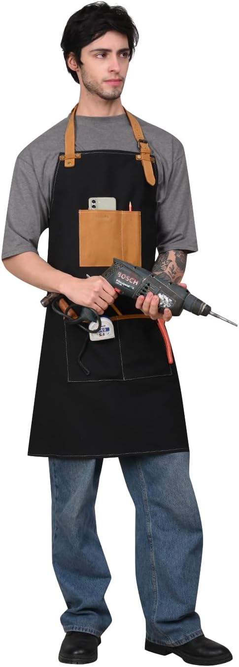 RABADA Heavy Duty Canvas Multipurpose Apron for Industrial & Commercial Use - Durable & Versatile Workwear for Factories, Warehouses, Wood Cutting, and More