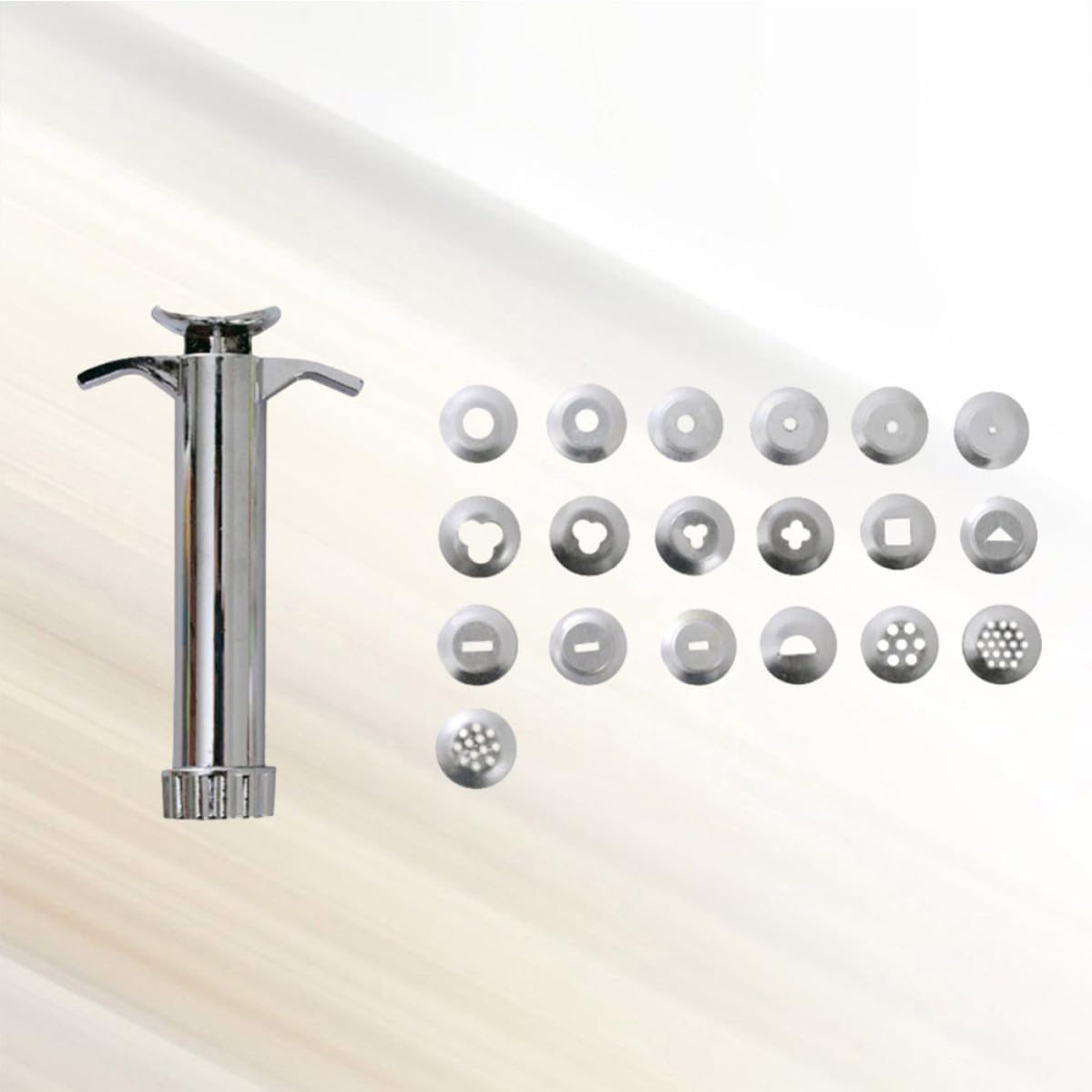Stainless Steel Clay Extruder Set with 19 Interchangeable Discs