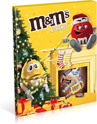 M&Ms Calendario de Adviento con Chocolatinas de Twix, Mars, Snickers, M&Ms, Milkyway y Bounty
