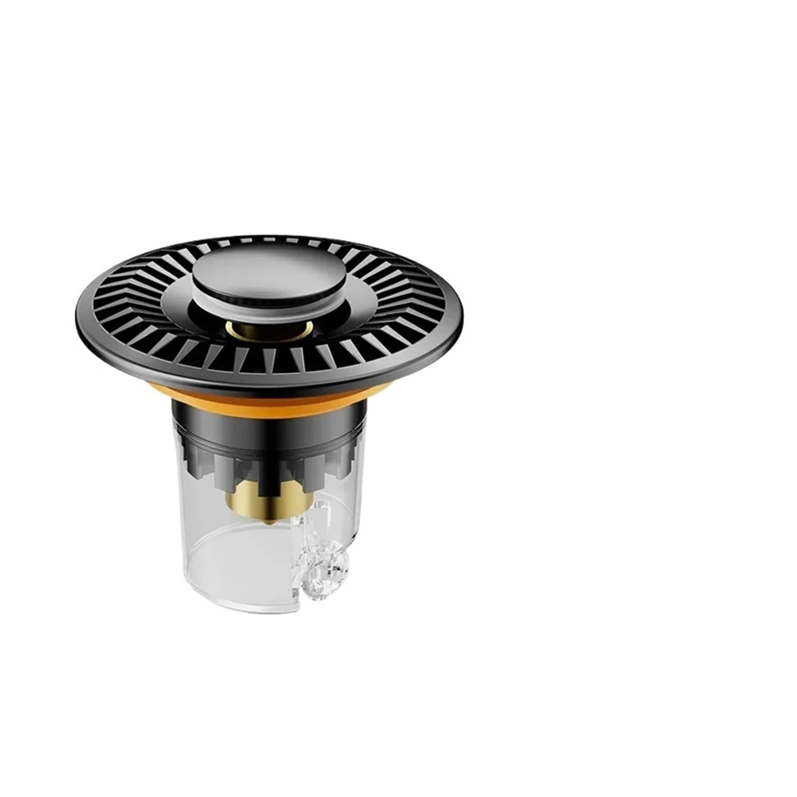 Pop-Up Hair Catcher Shower Drain Stopper(Bouncing Core Black)