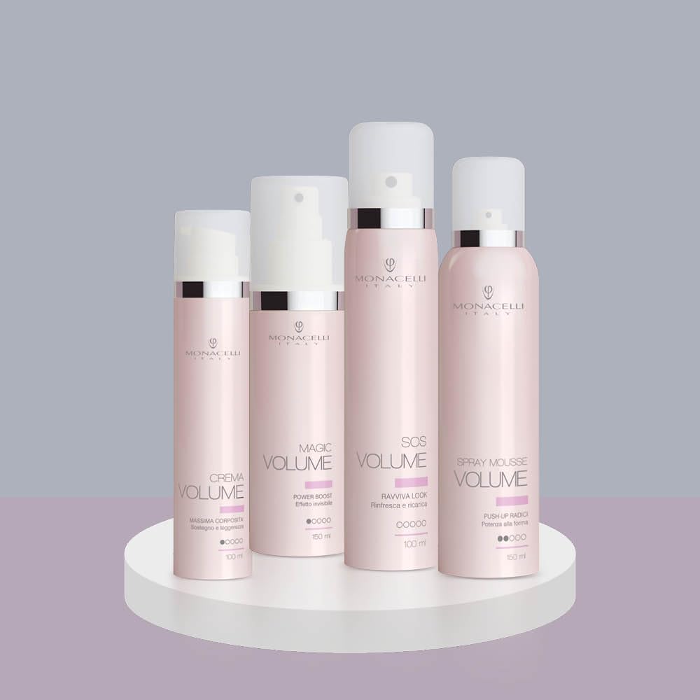 Monacelli Magic Volume 150ml, Power Boost, effetto invisibile, spray volumizzante anti-umidità, dona corpo e pienezza ai capelli sottili, facilita la piega rendendo i capelli lucidi e setosi