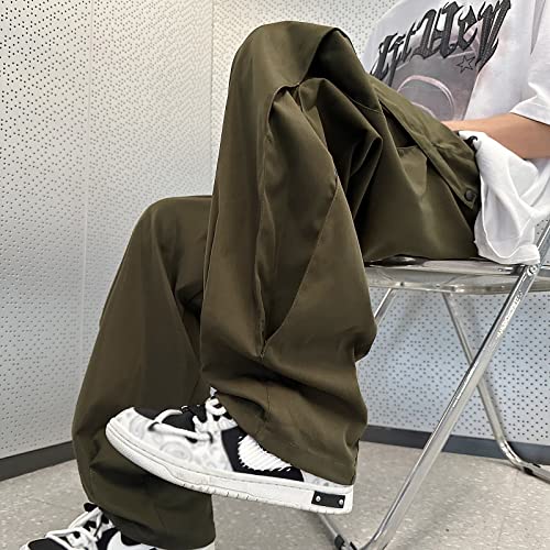 Goth Cargo Pants for Men Y2K Streetwear Casual High Waist Wide Leg Harajuku Hip Hop Dance Joggers Pant3