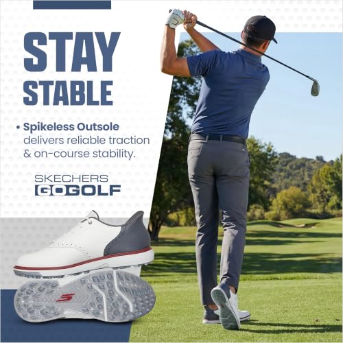 Image of Skechers Men's Prestige Slip-Ins Golf Shoe | Golf, Waterproof, Slip-ins, Arch Fit, ECO FLIGHT Cushioning, Premium Leather, Lightweight