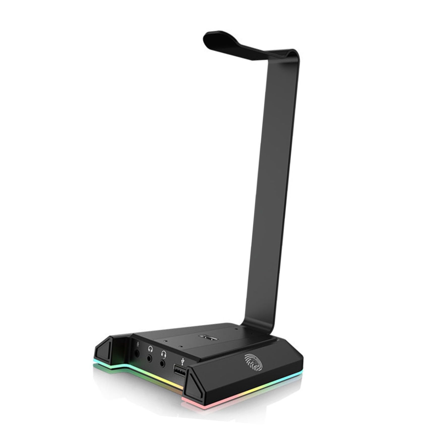 PRETYZOOM Supporto per Cuffie Gaming da Scrivania Nero in Abs | USB Port Computer Gaming Holder, Portacuffie Verticale Compatibilità Multipla, Design Antiscivolo