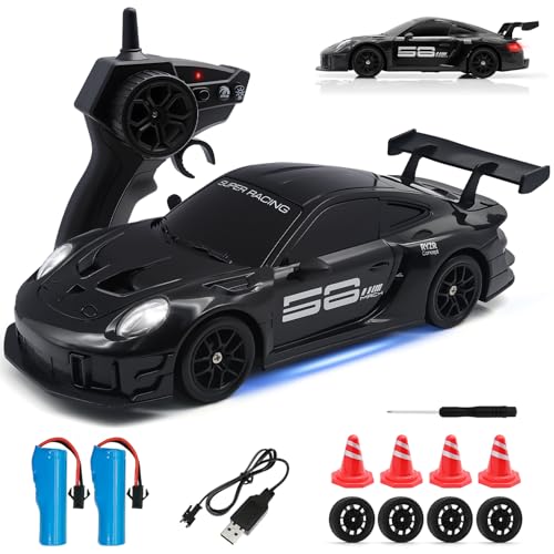 Aka Supaku RC Drift Car, 1:24 4WD Remote Control Cars Vehicle with LED Light,2.4GHz 20KM/H High...