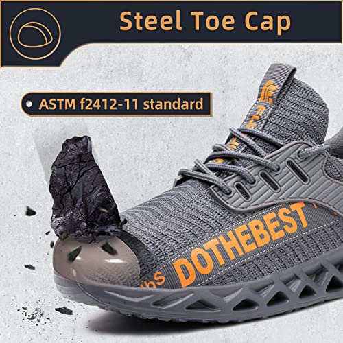 Image of Furuian Steel Toe Sneakers for Men Women Lightweight Safety Shoes Comfortable Puncture Proof Slip On Indestructible Work Shoes