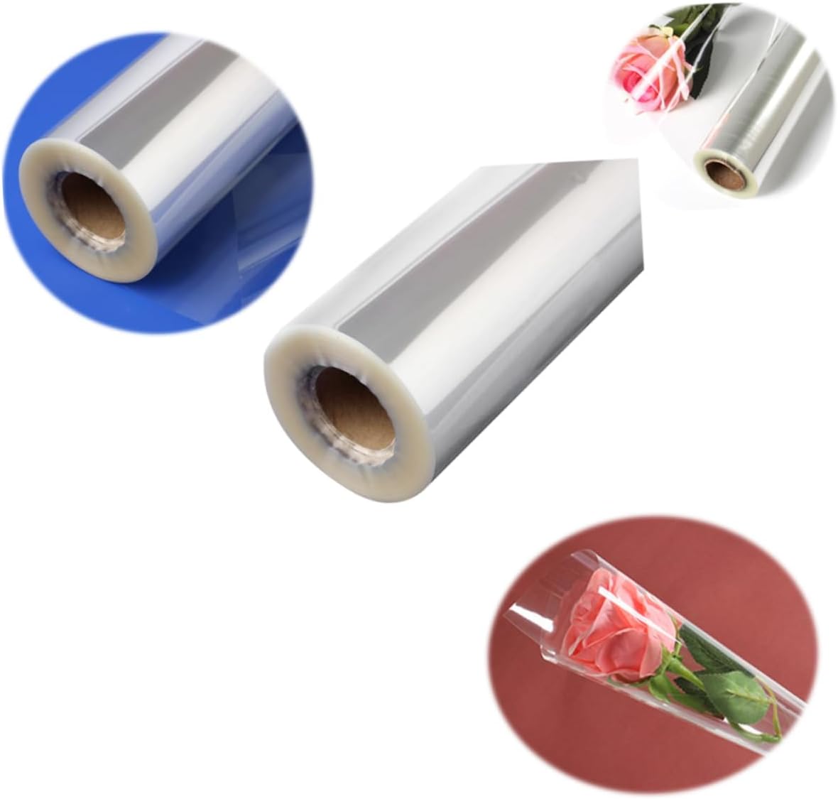 SAFIGLE 1roll Cellophane Wrap for Flower Bouquets Baskets for Floral Arrangements Food Party Favors and Craft Projects