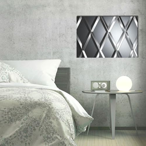 Impression géométrique argentée pour créer un salon design chic