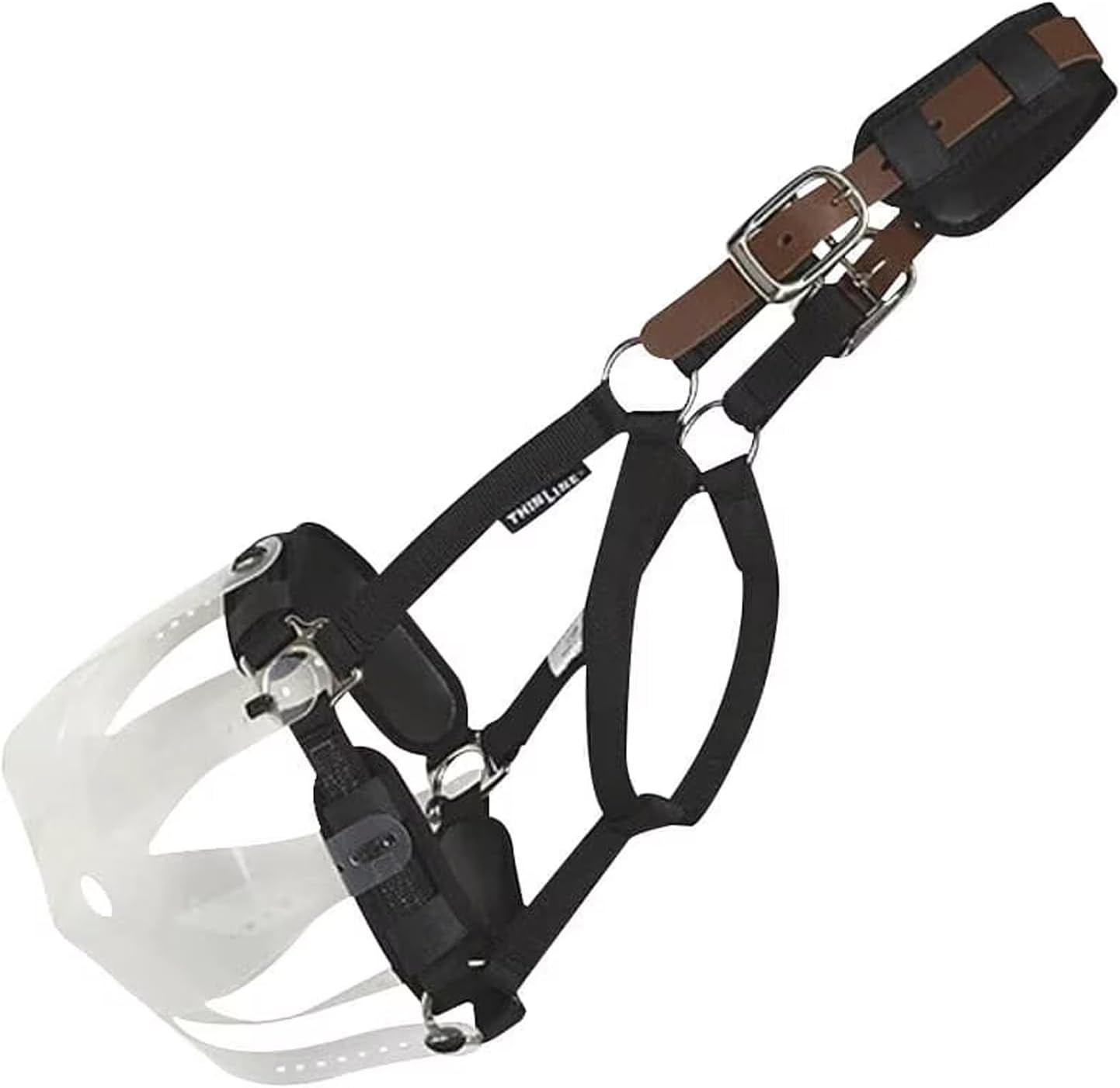 Thinline Turnout Halter for Use with Grazing Muzzle | Horse Equine Safe Comfortable Adjustable Breakaway Halter - Size Options