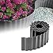 GARDENIX Rasenkante Kunststoff 9m, Höhe 25 cm - Beeteinfassung Gewellte für Blumenbeet - Beetumrandung Kunststoff Grau, Beetbegrenzung, Flexibel, Wetterbeständig, Einfache Montage