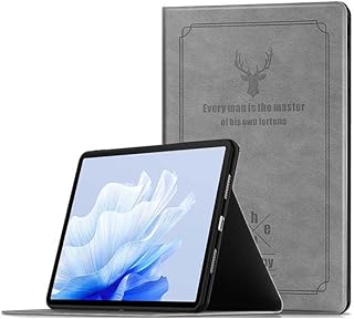 جراب حماية لجهاز هواوي ميت باد إير 2023 11.5 بوصة، حافظة للتابلت من جلد صناعي مع مسند، DBY2-W00 (رمادي)