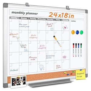 MAKELLO Magnetisches Whiteboard Monatsplaner 60x45cm