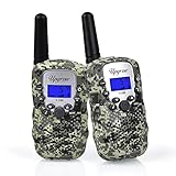 Upgrow 2X Walkie Talkies Set Kinder Funkgeräte 3KM Reichweite 8 Kanäle mit Taschenlampe Walki Talki Kinder Spielzeug (Tarnfarbe)