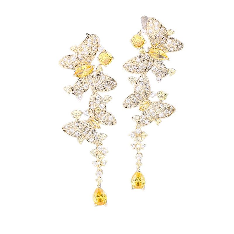 Boucles d'oreilles papillon moissanite pour rayonner au quotidien avec élégance
