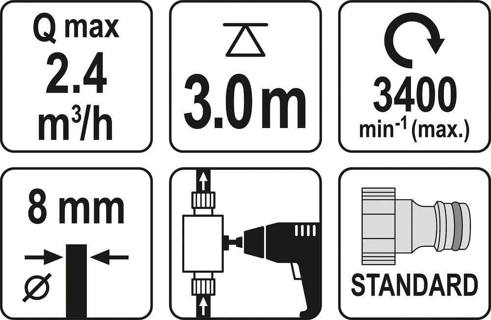 Bohrmaschinenpumpe Umfüllpumpe selbstansaugend Transferpumpe 8 mm Antrieb Mini-Elektrobohrpumpe Pumpe für Bohrmaschine, Diesel, Öl, Flüssigkeit, Wasser