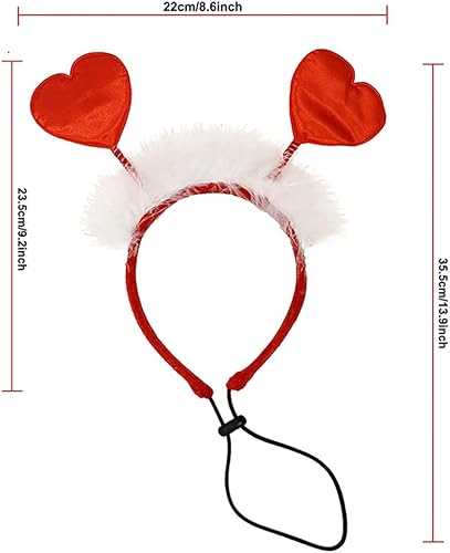 Miniatura 3 de Diadema de perro para el día de San Valentín y toalla de saliva para perro accesorios de disfraz de mascota para el día de San Valentín accesorios
