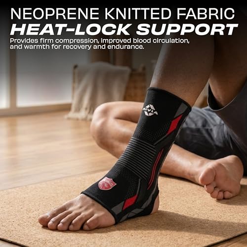 Image of Nivia X PUNJAB KINGS Knitted Ankle Support - Compression Fit, Silicone Grip Stability, Flexible Support For Training, Gym & Recovery, Small