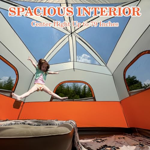 Happy Travel 6 Person Tents for Camping, Waterproof Cabin Tent with Rainfly - image 3