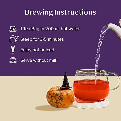 Vista 31 de VAHDAM, Paquete surtido de té Chai (6 deliciosos sabores, 36 bolsas de té piramidales ecológicas) con cafeína, sin gluten, sin OGM, mezclas de té