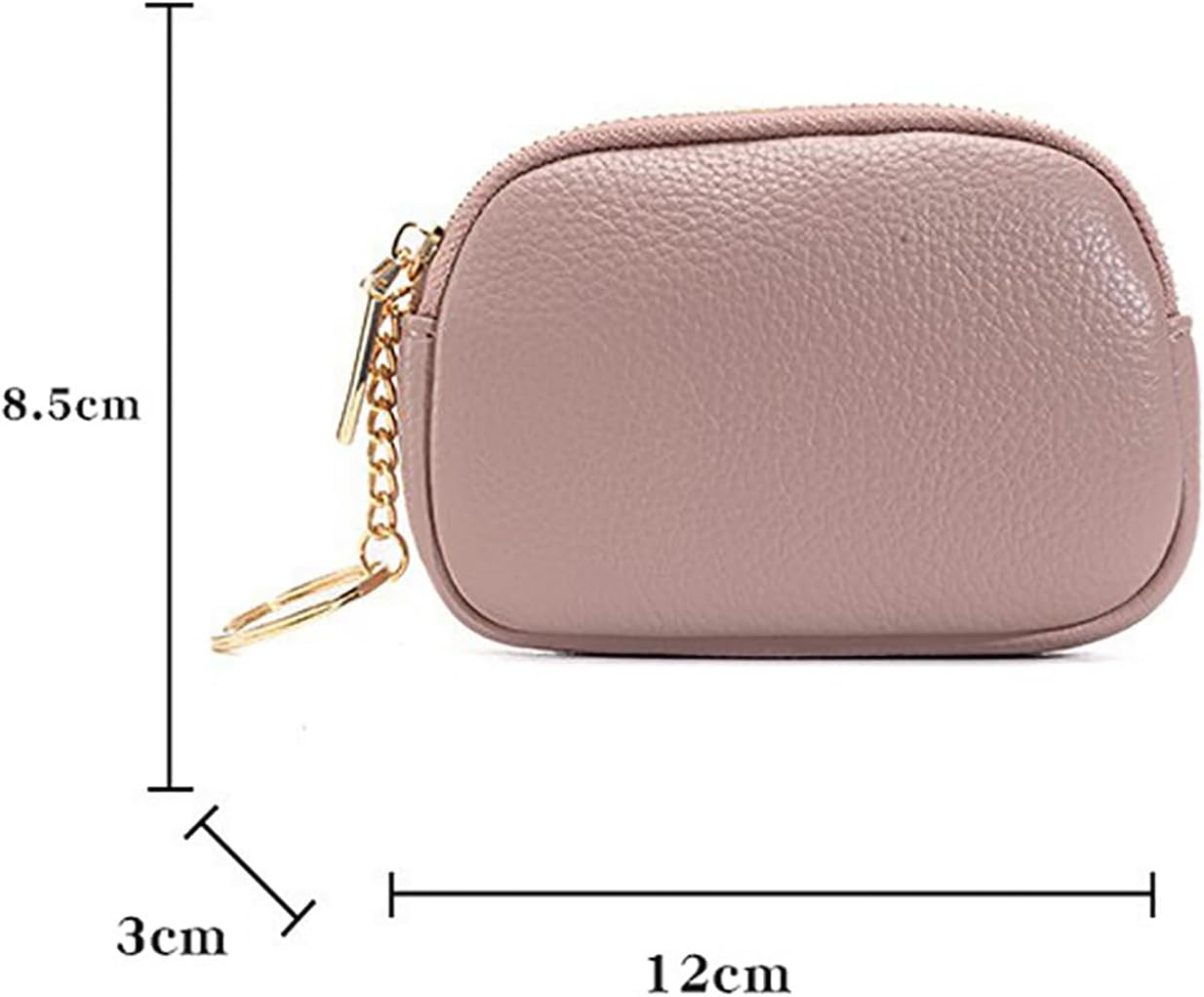 Women's Leather Coin Purse Pouch Small Coin Wallet Leather Squeeze Change Holder (Gray) - Image 4