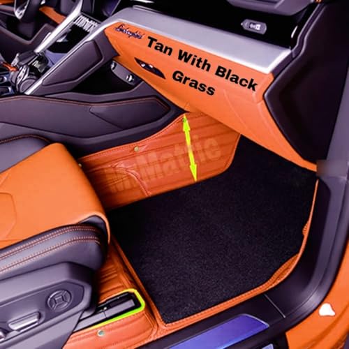 Image of Mr Mattie 10D Car Floor Mats Compatible with Hyundai Creta Ev, Tan /Black
