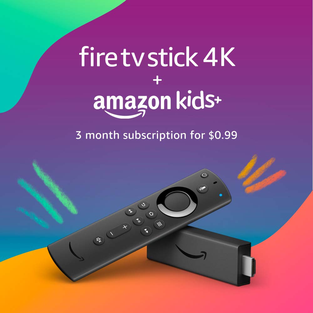 Fire TV Stick 4K with Alexa Voice Remote (includes TV controls) and 3