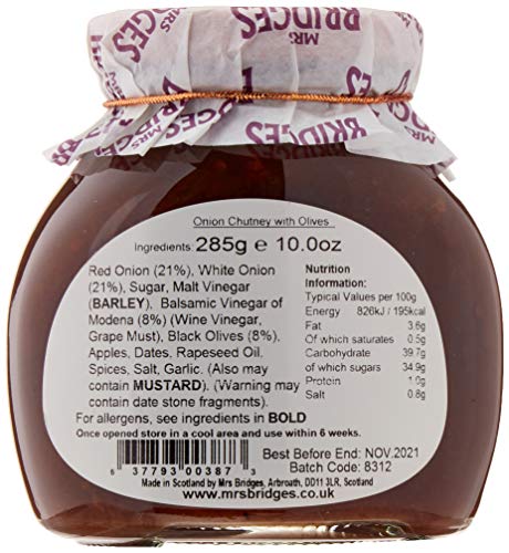 Mrs Bridges Onion Marmalade with Black Olives and Balsamic Vinegar, 10 Ounce image 4